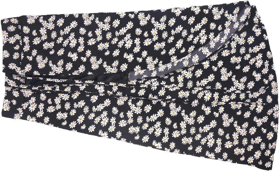 Yonala Womens Boho Floral Tie Up Waist Summer Beach Wrap Cover Up Maxi Skirt